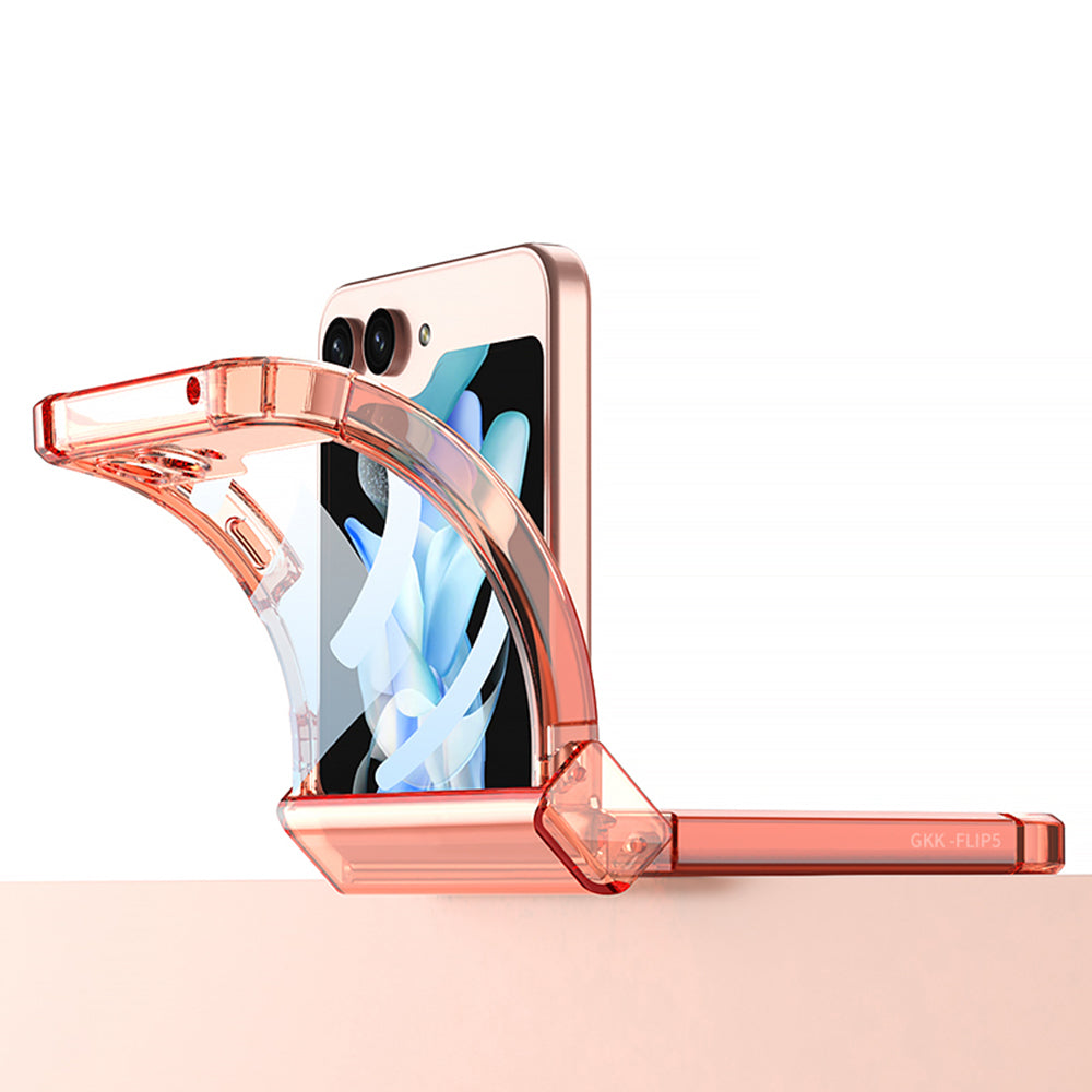 GKK pro Samsung Galaxy Z Flip5 5G pouzdro na telefon Vyztužené rohy TPU kryt s fólií z tvrzeného skla GKK pro Samsung Galaxy Z Flip5 5G pouzdro na telefon Vyztužené rohy TPU kryt s fólií z tvrzeného skla